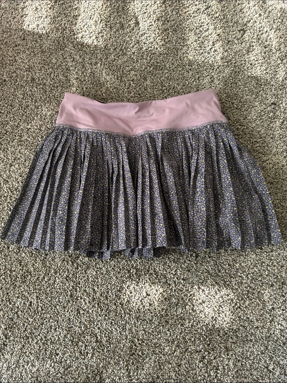 Lululemon Pleated Floral Lavender Tennis Skirt